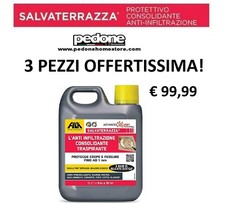 3 PZ. FILA SALVATERRAZZA TERRAZZE BALCONI PROTETTIVO INFILTRAZIONI RIPARAZIONE P
