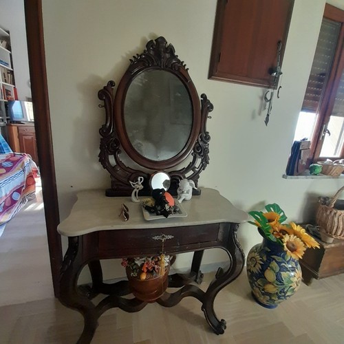 Consolle antica con - antica, specchiera