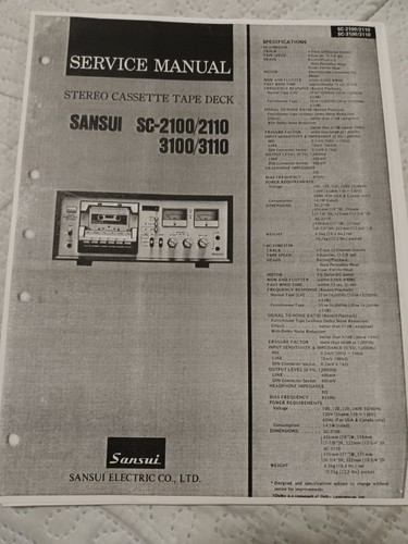 Sansui 2100 2110 sc 3100 - sansui, sc-3100