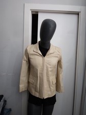 VERA PELLE Giacca in vera pelle usato donna woman Crema Tg 42 XYC1085L