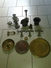 14 VECCHI OGGETTI IN OTTONE