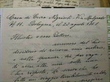 Bologna 1951- Casa di Cura Nigrisoli- 4 Fogli Manoscritti scritti Ad Un Dottore