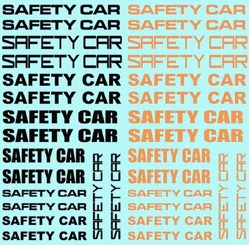 Safety car scritta nero - safety, +