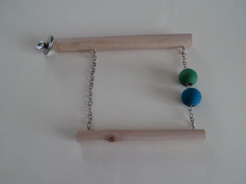 Altalena legno per gabbia - in,