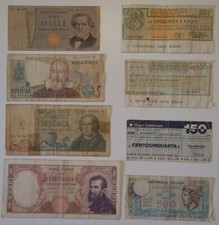 ITALIA - SERIE DI 5 BANCONOTE