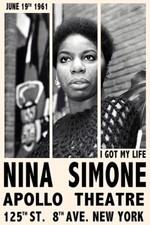 Poster Arredamento Bed And  Breakfast Concerto Jazz Nina Simone Stampa 50x70 Cm.