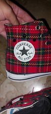 Converse All Star fantasia tartan con borchie,modello raro numero 41 Unisex 
