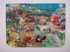 Oceania Vanuatu 2006 foglietto di 12 francobolli tema conchiglie MNH**
