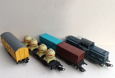 LIMA TRENO scala HO LOCOMOTIVA DIESEL DA MANOVRA V100 SNCF CON 3 VAGONI MERCI