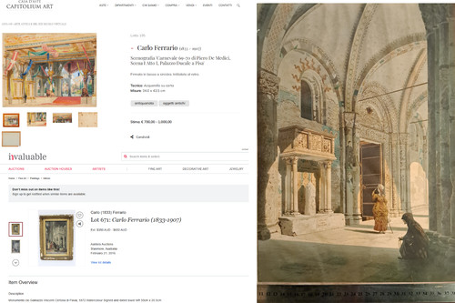 Acquerello guazzo antico - acquerello,