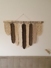 Feathers macrame wall hanging