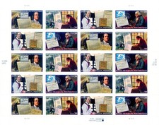 USA. Benjamin Franklin 2006. Mini lenzuolo.