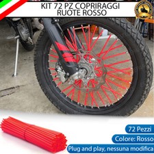KIT COPRIRAGGI RUOTE MOTO ROSSO 72 PZ IN ABS PER APRILIA MX (125) (1980-1985) A