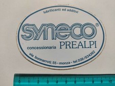 ADESIVO SYNECO PREALPI MONZA STICKER AUTOCOLLANT AUFKLEBER VINTAGE 80s ORIGINAL