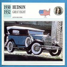 SCHEDA TECNICA AUTO DA COLLEZIONE - HUDSON GREAT EIGHT 1930-1932