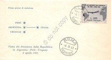 FDC Italia 1961 - Gronchi L. 205 grigio - non viaggiata