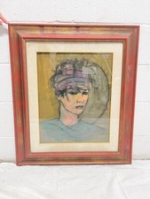 QUADRO ARTISTA DOMENICO CANCELLI 1984 ORIGINALE 65X75 RITRATTO TELA AUTENTICATO