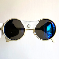 occhiali da sole bianchi INVICTA Glacier neve sci montagna lenti specchio blu