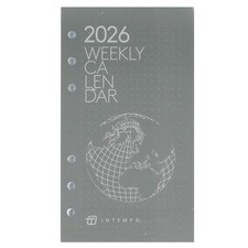 Ricambio Organizer 9,5x17 cm. Settimanale 2026 Foratura Universale Intempo