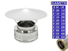 ALLINOX Terminale Cinese Doppia Parete Acciaio Inox Canna Fumaria