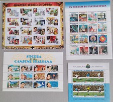 Lotto di 13 mini foglietti