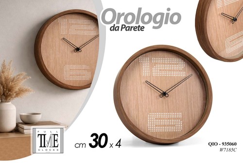 Orologio parete effetto legno