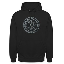Felpa con cappuccio unisex Vegvisir bussola runa guida vichinga