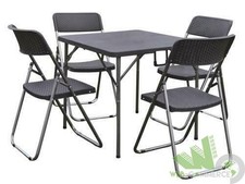 SET GIARDINO CAMPEGGIO ACCIAIO