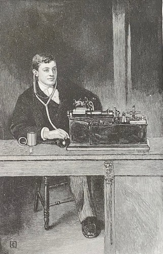 Antico fonografo edison - edison, 1890