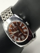 Orologio da polso svizzero vintage BREIL Okay Antichoc donna 17 rubini