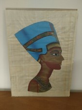 Disegno su autentico papiro egiziano - Papiro Egitto Papyrus Egypt Nefertiti 