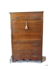 SECRETAIRE SCRITTOIO ANTICO RIBALTA NOCE ANTIQUARIATO  RIBALTINA ORIGINALE