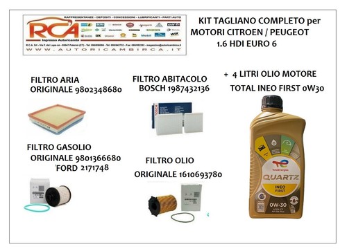 Kit tagliando originale total - tagliando,