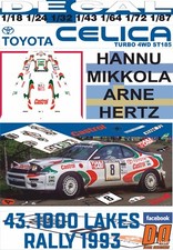 DECAL TOYOTA CELICA TURBO 4WD