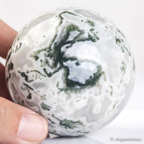 400g 67mm muschio agata sfera - muschio,