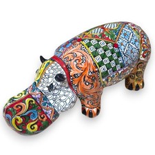 Ippopotamo Gigante Serie ÈLITE in Ceramica di Caltagirone L 70 x 30 cm ca. Decor