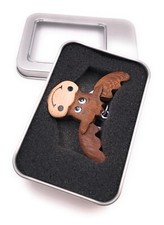 Portachiavi Legno Testa Alce