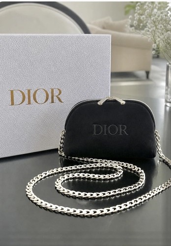 Dior black velvet beauty case - dior,