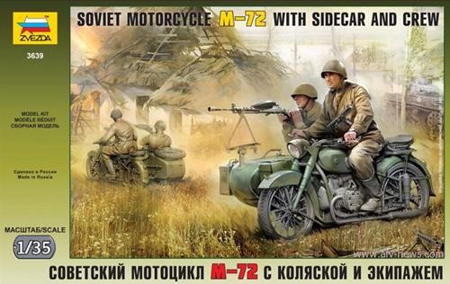 Zvezda soviet motorcycle - 1:35,