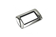 Placca placchetta cromo lucida