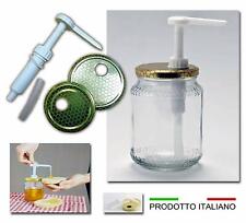 Dispenser-Dosatore per Miele con 2 capsule adattabili per vaso miele kg.1 e 1/2