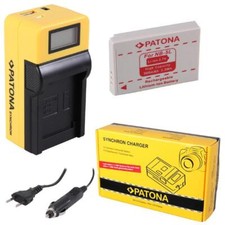 Batteria Patona + Caricabatteria Synchron per Canon Digital Ixus 900 TI ,90IS