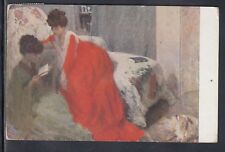 Cartolina la Lettura Pittore Camillo Innocenti YB196