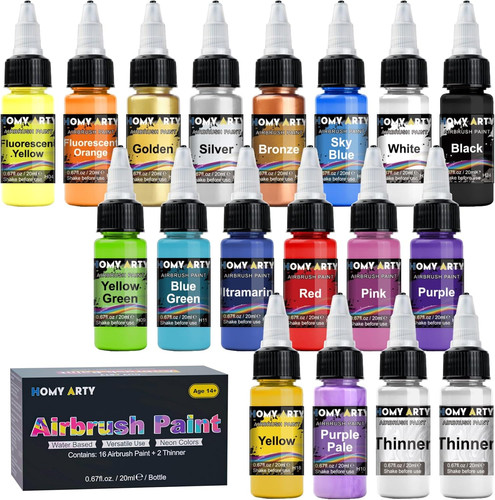 Colori per aerografo 16 - colori,