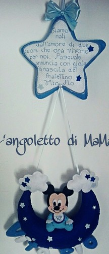 Fiocco nascita hand made - fiocco,