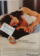 SONY ERICSSON Z7 2001 PUBBLICITÀ ADVERTISING WERBUNG ITALIAN CLIPPING