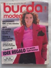 Burda 1987/11 con cartamodelli: Gonne a palloncino, abbinamenti ciclamino