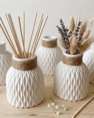 Vaso gesso ceramico - , bianco