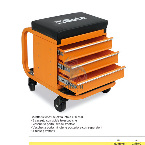 Seggiolino con cassettiera - cassettiera,