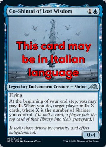 Mtg shintai lost wisdom - of,